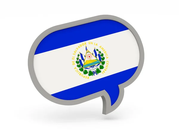 Chat-pictogram met de vlag van el salvador — Stockfoto