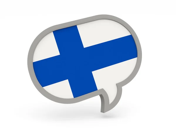 Icône de chat avec drapeau de finland — Photo