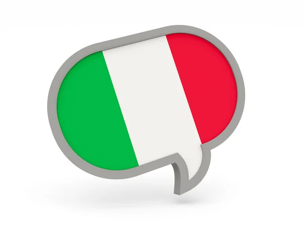 Chat s ikonou vlajka Itálie — Stock fotografie