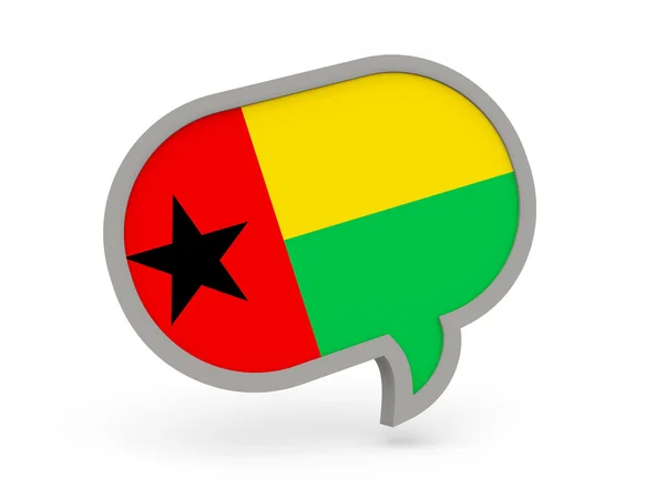Chat-Ikone mit Flagge von Guinea-Bissau — Stockfoto