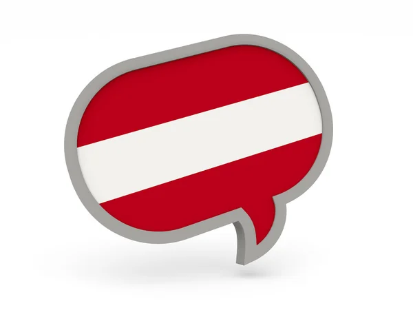 Sohbet simgesi ile Letonya bayrağı — Stok fotoğraf