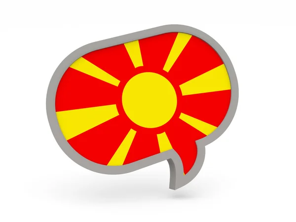 Icona della chat con la bandiera di macedonia — Foto Stock