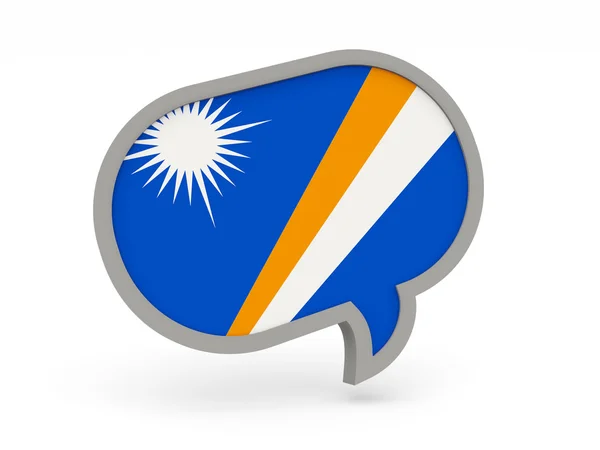 Icona della chat con la bandiera di marshall Islands — Foto Stock