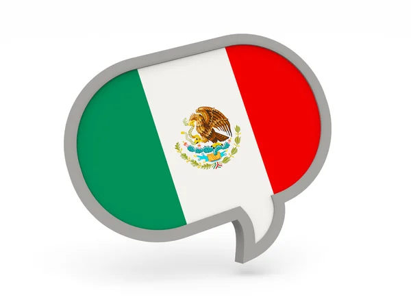 Icono de chat con bandera de mexico —  Fotos de Stock
