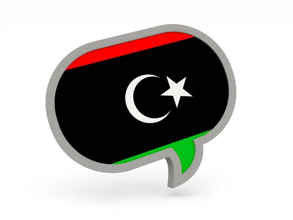 Icono de chat con bandera de libya — Foto de Stock