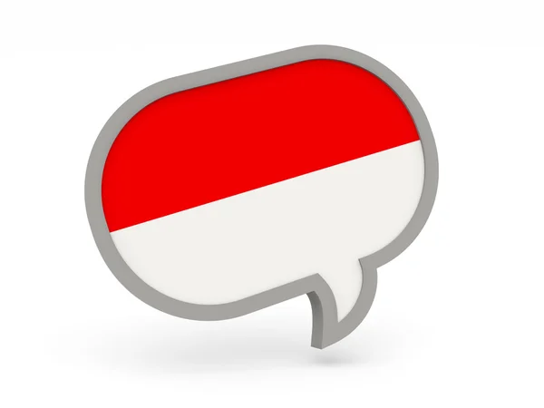 Icono de chat con bandera de monaco — Foto de Stock