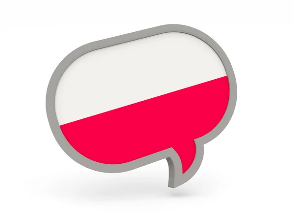Icona Chat con bandiera della Polonia — Foto Stock