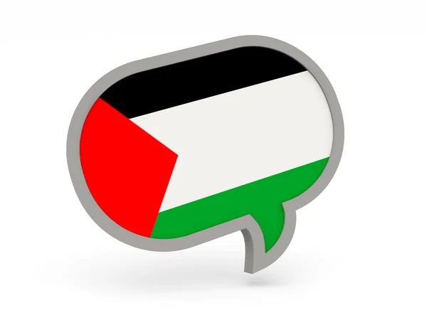 Icono de chat con bandera de Palestina —  Fotos de Stock