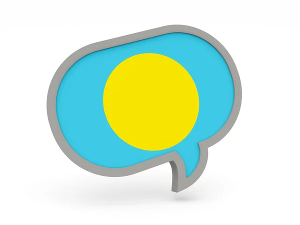 Chat-Symbol mit Flagge von Palau — Stockfoto