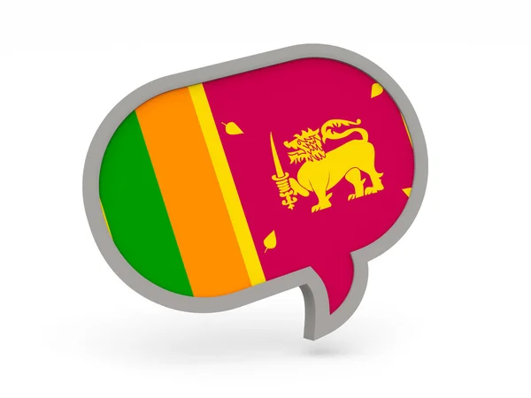 Chat ikonja és Srí lanka zászlaja — Stock Fotó