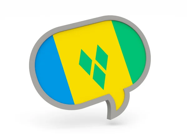 Chat ikonen med flagga saint vincent och Grenadinerna — Stockfoto