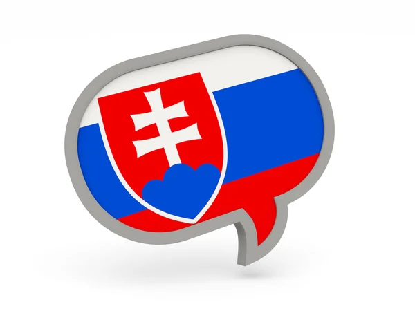 Chat icon with flag of slovakia — Stock Photo, Image