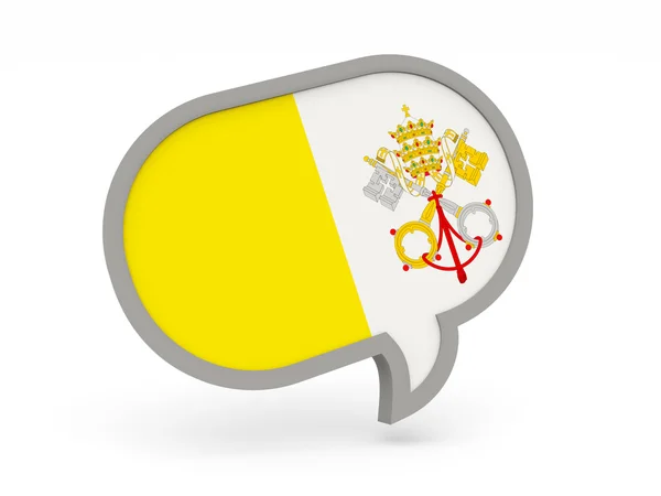 Chat icon with flag of vatican city — Stock Photo, Image