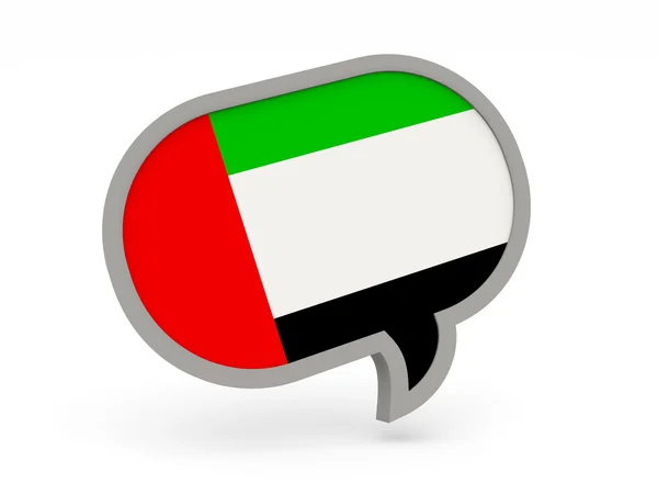 Значок чата с флагом объединенных арабских эмиратов — стоковое фото