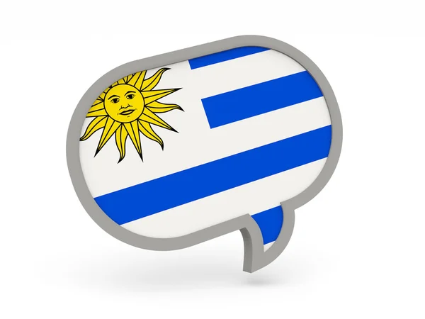 Icono de chat con bandera de uruguay —  Fotos de Stock