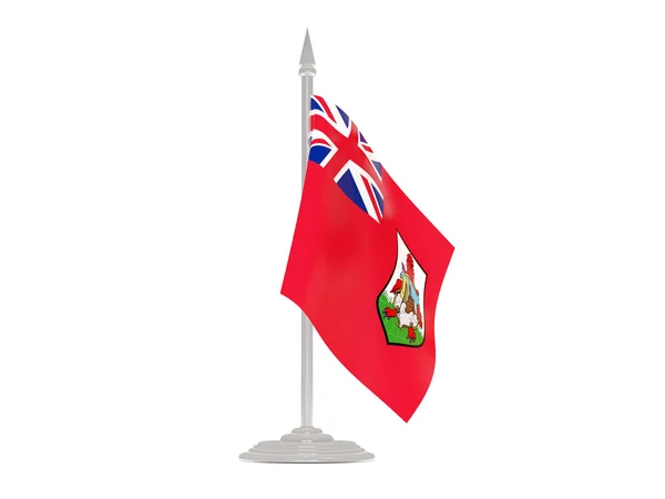国旗的百慕大与旗杆。3d 渲染 — 图库照片