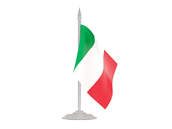 旗竿とイタリアの旗。3 d のレンダリング — ストック写真