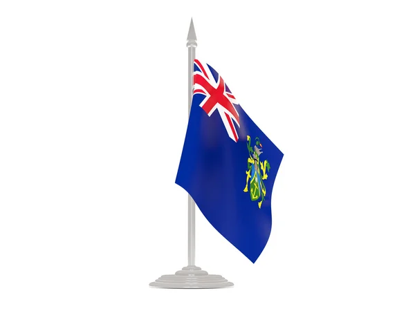 Bandiera delle isole Pitcairn con pennone. rendering 3d — Foto Stock