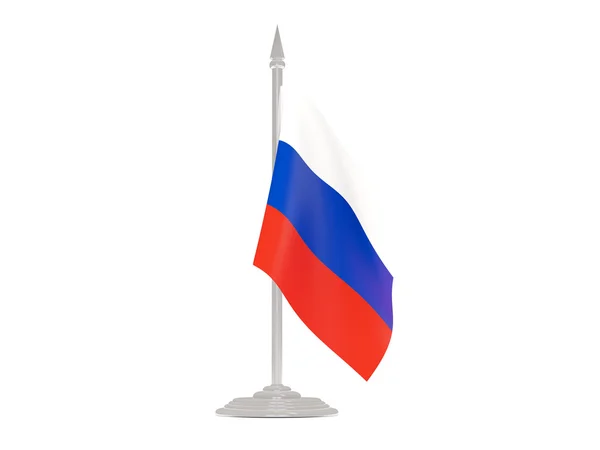 旗竿とロシアの旗。3 d のレンダリング — ストック写真