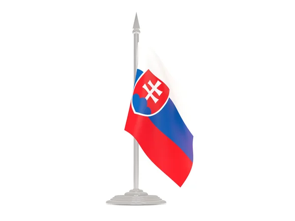 旗竿とスロバキアの旗。3 d のレンダリング — ストック写真