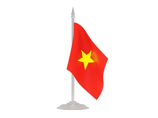 Flag of vietnam with flagpole. 3d render — Stock Photo, Image