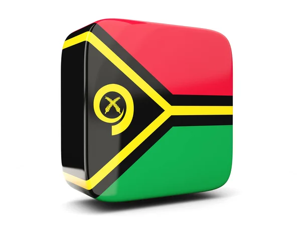 Icono cuadrado con bandera de vanuatu cuadrado. Ilustración 3D —  Fotos de Stock