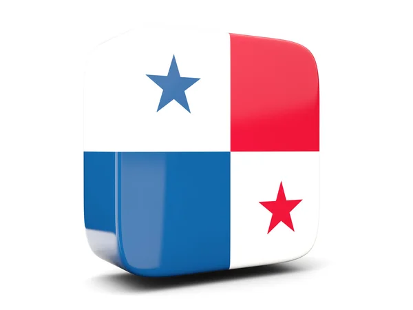 Square icon with flag of panama square. 3D illustration — Stock Photo, Image