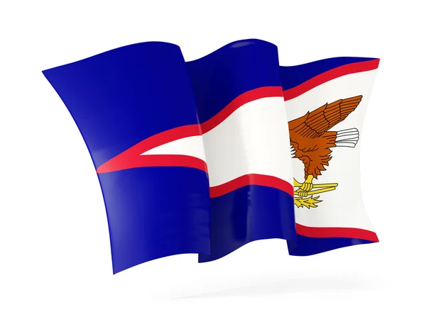 Drapeau des samoa américaines. Illustration 3D — Photo