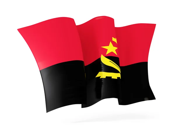 Waving flag of angola. 3D illustration — Stock Photo, Image