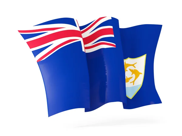 Viftande flagga anguilla. 3D illustration — Stockfoto