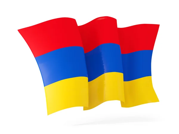 아르메니아의 국기를 흔들며입니다. 3 차원 일러스트 레이 션 — 스톡 사진