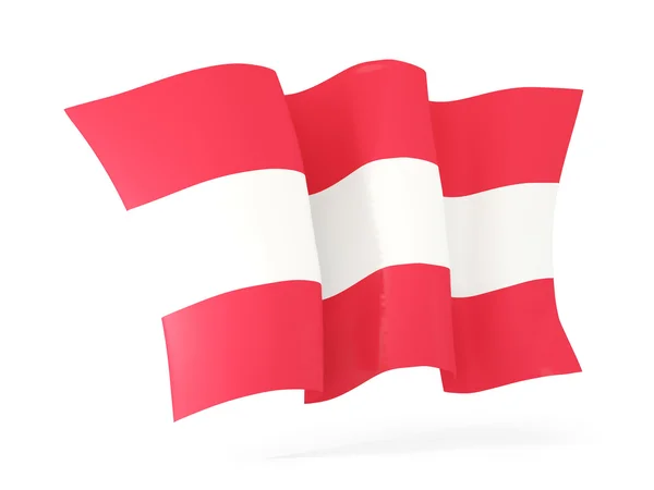 A acenar com a bandeira da Áustria. Ilustração 3D — Fotografia de Stock