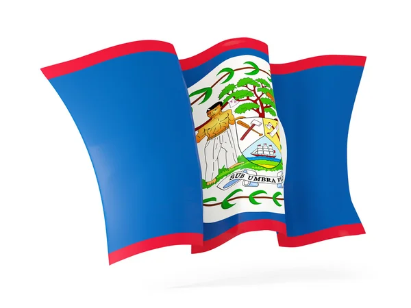 Ondeando la bandera de Belice. Ilustración 3D — Foto de Stock