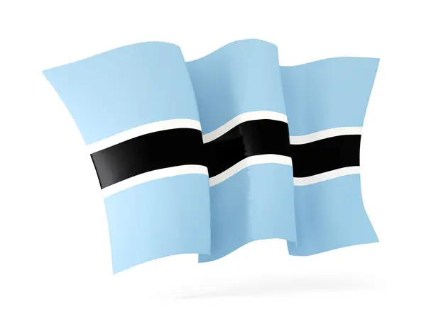 Vlající vlajka Botswany. 3D obrázek — Stock fotografie