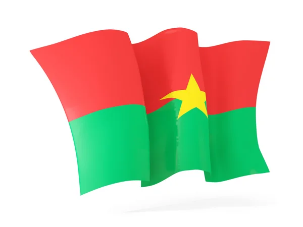 Ondeando la bandera de Burkina faso. Ilustración 3D — Foto de Stock