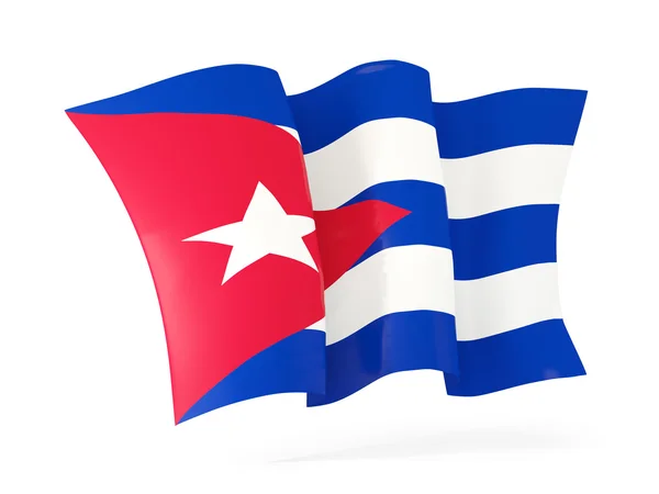 Wapperende vlag van cuba. 3D illustratie — Stockfoto