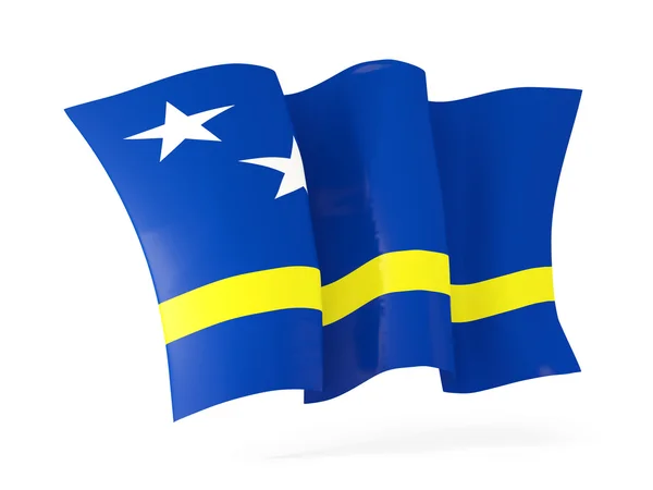Waving flag of curacao. 3D illustration — Stock Photo, Image