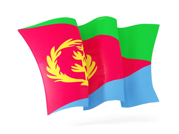 Размахивая флагом Эритреи. 3D иллюстрация — стоковое фото