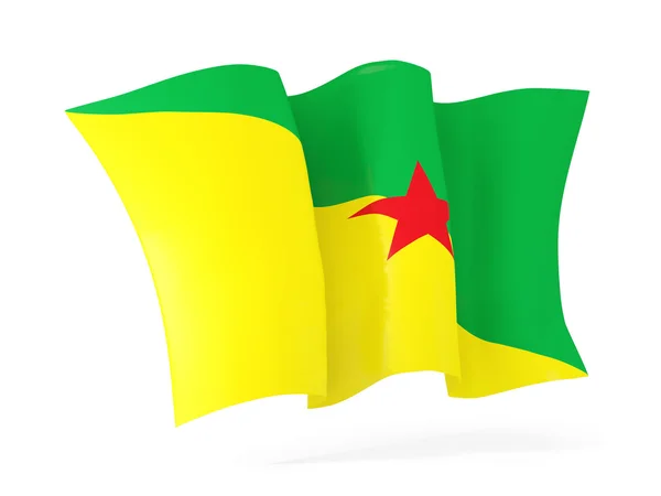 Waving flag of french guiana. 3D illustration — Stock Photo, Image