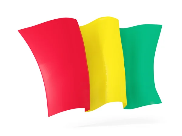 Vlající vlajka Guiney. 3D obrázek — Stock fotografie