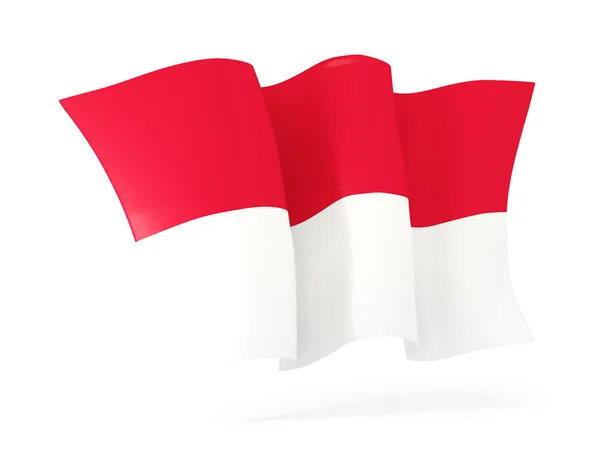 Macha flagą Indonezji. ilustracja 3D — Zdjęcie stockowe