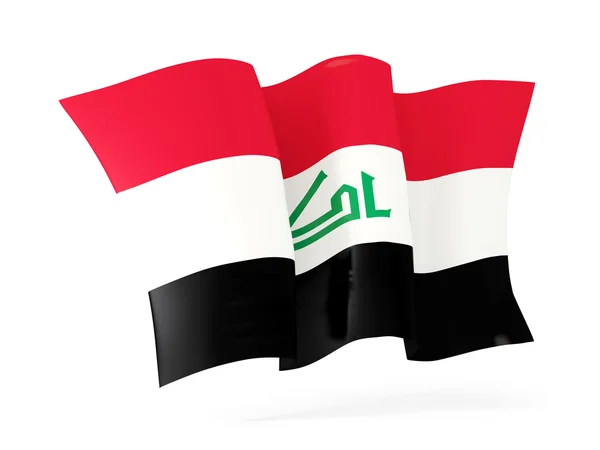 Fahne des Irak schwenkend. 3D-Illustration — Stockfoto