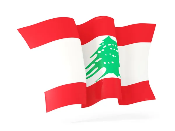 Waving flag of lebanon. 3D illustration — Stock Photo, Image