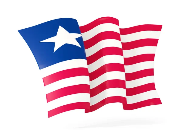 Waving flag of liberia. 3D illustration — Stock Photo, Image