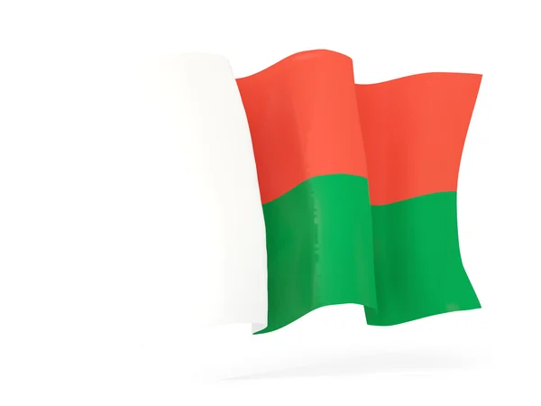 Ondeando la bandera de madagascar. Ilustración 3D — Foto de Stock