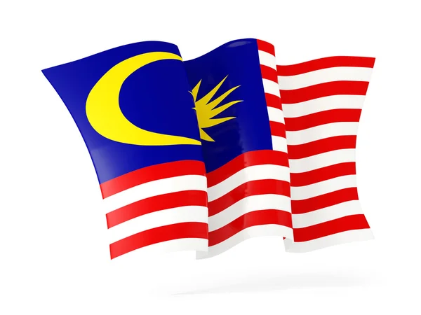 Viftande flagga malaysia. 3D illustration — Stockfoto