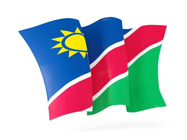 Wapperende vlag van Namibië. 3D illustratie — Stockfoto