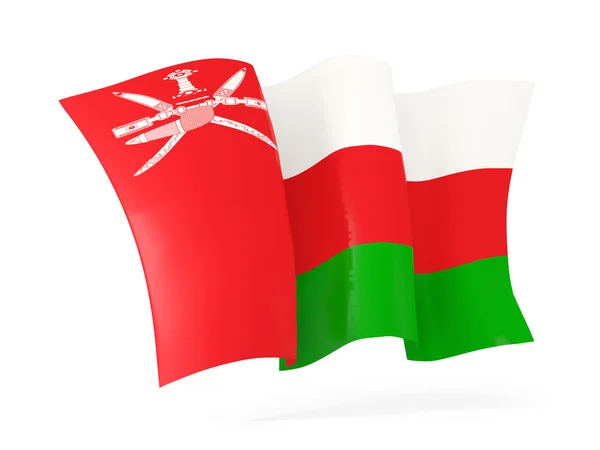 Waving flag of oman. 3D illustration — Stock Photo, Image