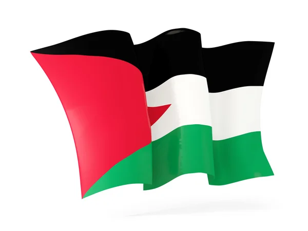 Mávání vlajkou palestinského území. 3D obrázek — Stock fotografie