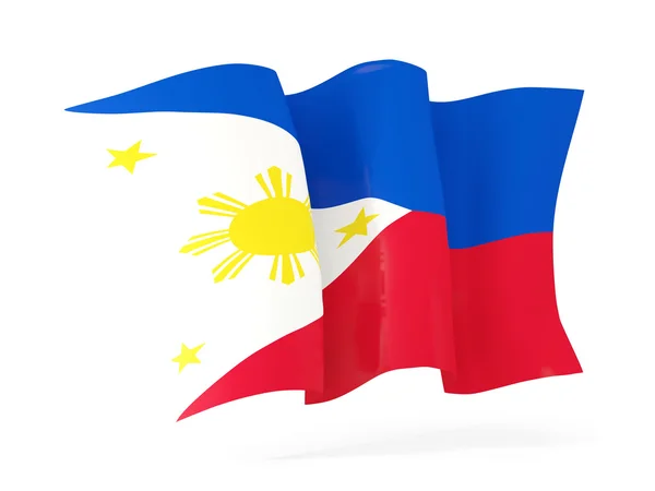 Размахивая флагом Филиппин. 3D иллюстрация — стоковое фото